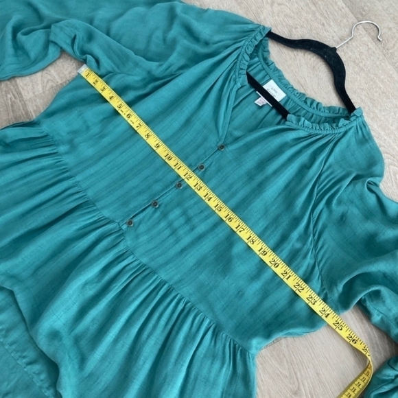 NWT Knox Rose Long Sleeve Button-Front Peasant Blouse Women's Plus Size XXL New - Picture 8 of 12